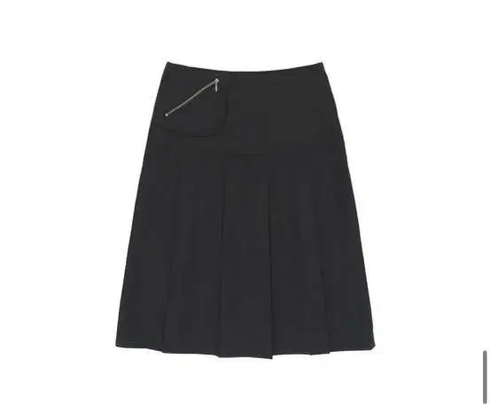 스컬프터 플리츠 tidy black midi skirt m